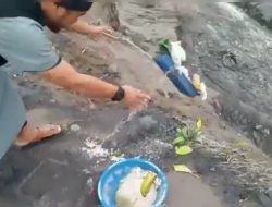 HEBOH PRIA TENDANG SESAJEN DI LOKASI ERUPSI SEMERU YANG KINI TENGAH DICARI