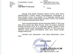 BREAKING NEWS. PTM SMA/SMK DI JAMBI KEMBALI AKTIF 1 MARET 2022