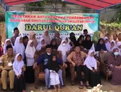 WABUP BBS LETAKKAN BATU PERTAMA PEMBANGUNAN MDTA DARUL QUR’AN