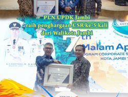 AKTIF MENUNAIKAN CSR, PLN UPDK KEMBALI RAIH PENGHARGAAN DARI WALI KOTA JAMBI