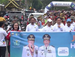 HARI KESEHATAN NASIONAL KE 58 TAHUN, DINKES PROVINSI JAMBI GELAR JALAN SANTAI