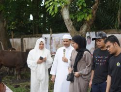 TUNJUKAN KEPEDULIAN, SAH DAN KELUARGA BESAR GERINDRA JAMBI KURBAN 3 EKOR SAPI