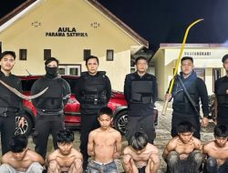 TIM SERIGALA KOTA AMANKAN 6 ANGGOTA GENG MOTOR