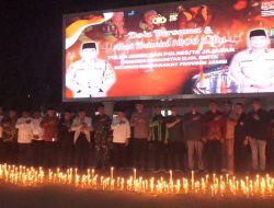 GUBERNUR AL HARIS HADIRI DOA BERSAMA DAN AKSI DAMAI 1000 LILIN