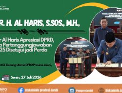 Gubernur Al Haris Apresiasi DPRD, Ranperda Pertanggungjawaban APBD 2025 Disetujui jadi Perda